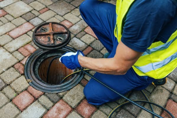 a plumber cleaning a drain in Del Norte colorado