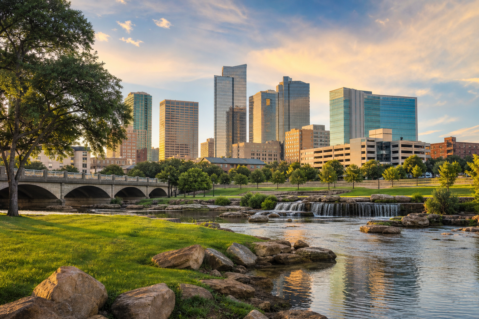 Fort Worth skyline in the Solar Repair Pros service area